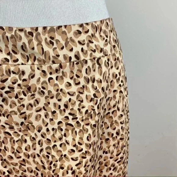 Valerie Bertinelli womens skirt size 10 tan cheetah print pencil - Picture 3 of 10
